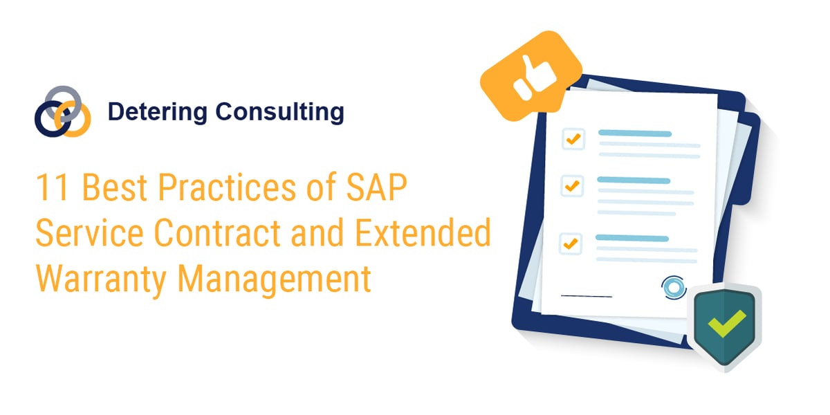 11 SAP Service Contract Management Best Practices