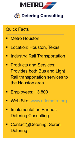 Houston Metro Quick Facts