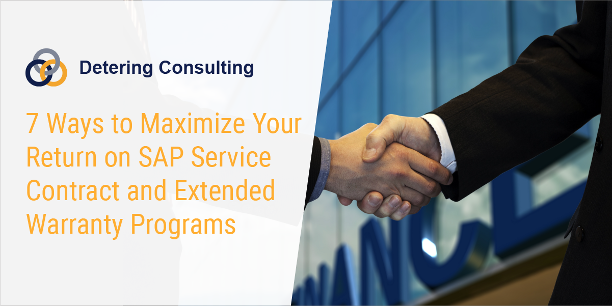 Maximize ROI from SAP service contracts and extended warranty programs 